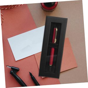 Custom Clear Kraft Paper <strong>Boxes</strong> with Black Lids for Pen Display Decorative Pen Case Wraps and Empty <strong>Favor</strong> Containers - Product Image 4