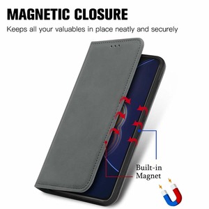 Asus Zenfone 8翻盖带支架和卡槽的亲肤PU外壳PU皮革钱包翻盖手机外壳 - Product Image 3
