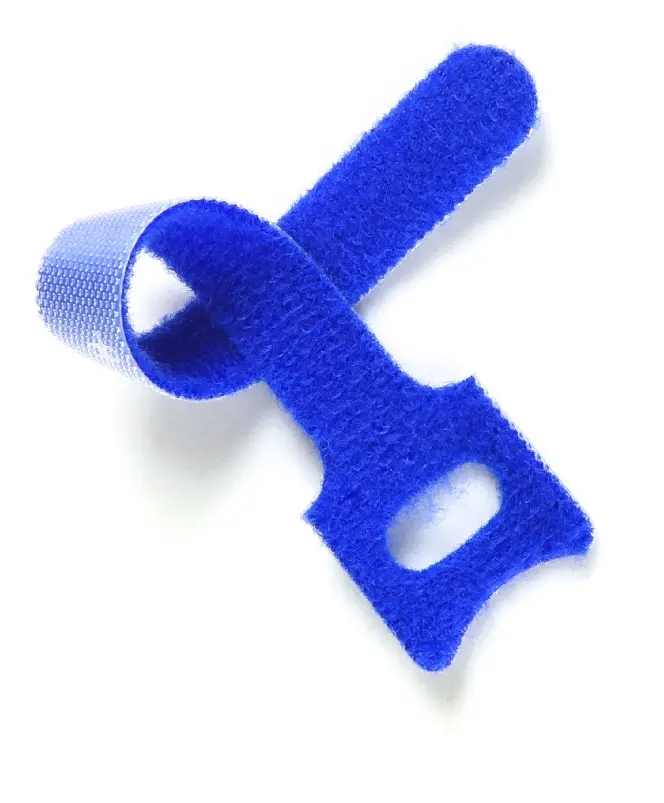 Custom Logo Printed Colorful Reusable Battery Strap Nylon Soft Hook And Loop Cable Ties With Plastic Buckle