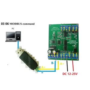 DC 12V 8CH Analog Digital Input <strong>Output</strong> <strong>Devices</strong> 0-5V 0-10V 4-20MA DAC ADC RS485 Modbus RTU Board