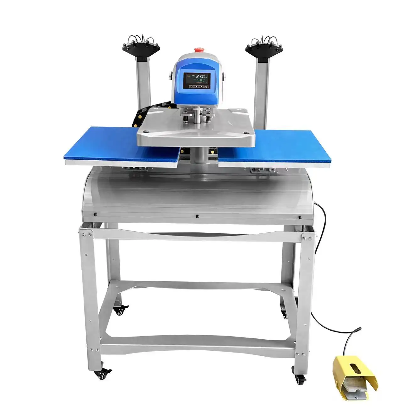 Automatische 16x20 Doppelstations-T-Shirt-Druck-Sublimations-Heiß press maschine mit Laser ausrichtung
