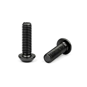 Tornillo de máquina hexagonal de acero al carbono de alta resistencia de grado 12,9 M4M5 Perno de copa de botón de cabeza hexagonal negro con acabado liso - Product Image 2