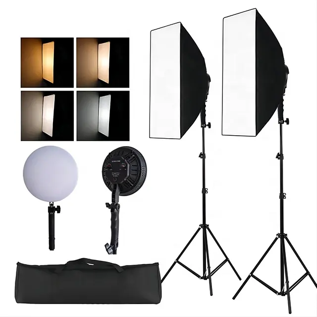 Softbox kiti ile toptan özelleştirilebilir fabrika fiyat fotoğraf stüdyosu LED ışık