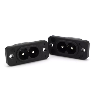 DB-06 2-core 8-shaped ซ็อกเก็ต2-PIN เทอร์มินัลแหล่งจ่ายไฟ AC พร้อมรูยึดคงที่ - Product Image 5