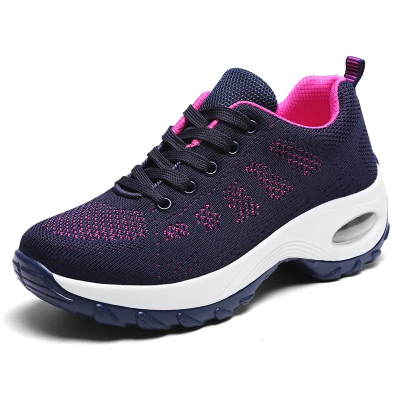 Zapatillas de deporte de alta calidad para mujer, informales, tejidas