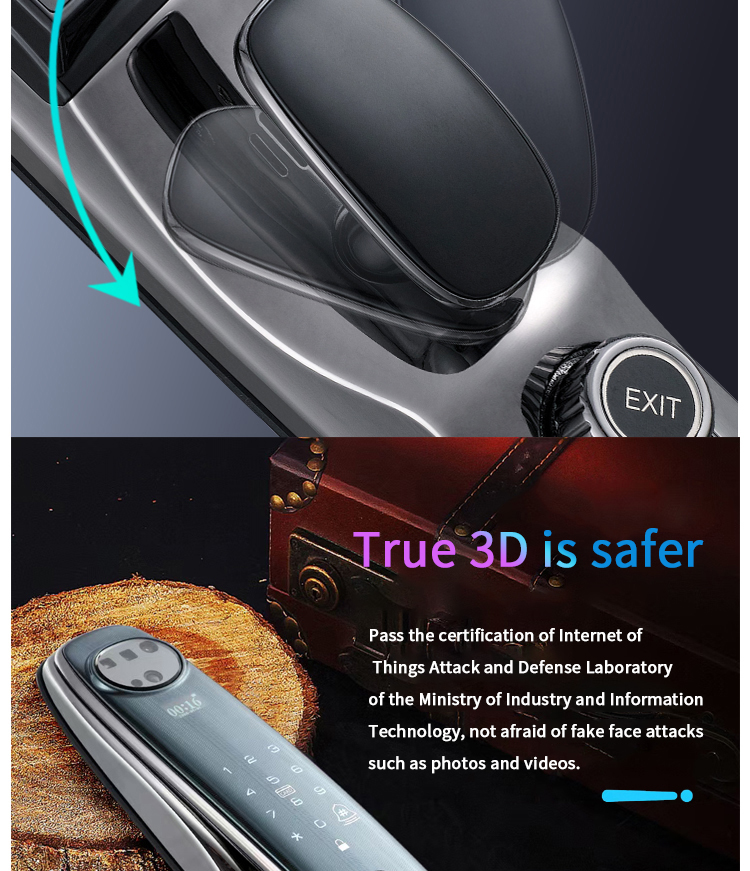 High-value face recognition intelligent door lock with multiple unlocking methods fingerprint applet password key digital lock