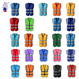 Giá Rẻ Polyester Giao Thông Làm Việc An Ninh Áo Khoác Hi VIS Phản Quang An Toàn Vest Quần Áo Với Biểu Tượng Tùy Chỉnh - Product Image 1