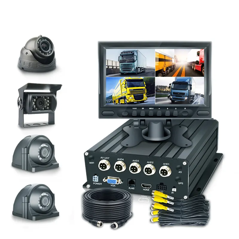 Sistema de monitoramento de segurança, câmera de vigilância para caminhão, veículo, 4ch, hdd, dvr 1080p mdvr, carro digital, gravador de vídeo, cctv