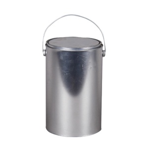 高品质马口铁材料圆形4L锡罐带手柄 - Product Image 1
