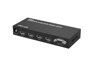 Conmutador de matriz HDMI 2x2 4K 30Hz, divisor de conmutador HDMI 4K 2 en 2 conmutador de matriz de salida