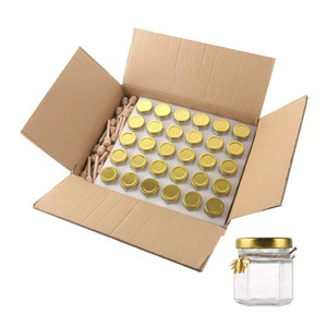 Mini Honey <strong>Jar</strong> 25ml 35ml 45ml Glass Bottle for Honey Jam With Metal Lid