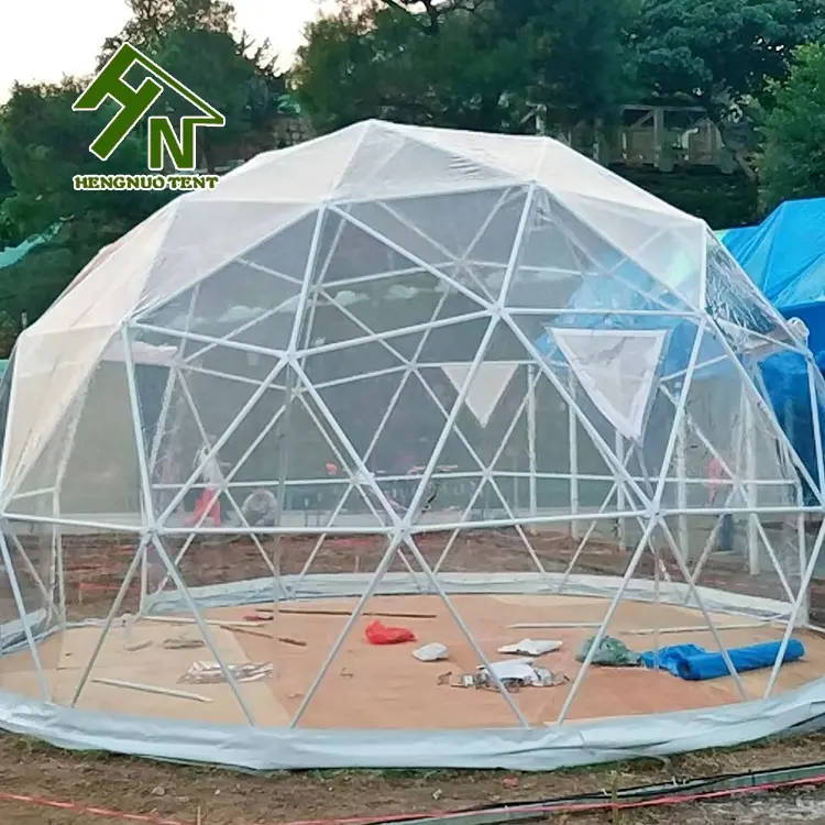 Precio al por mayor, carpa de cúpula transparente de plástico, carpa de aluminio para eventos, cúpula para fiestas, carpa redonda para Camping Resort