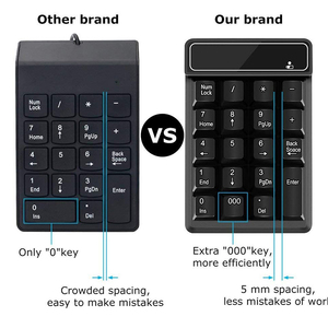 2.4G Wireless/wired Waterproof 19-<strong>Key</strong> Financial Accounting <strong>Numeric</strong> Keypad BT Digital <strong>Keyboard</strong> for Laptop PC Desktop - Product Image 5