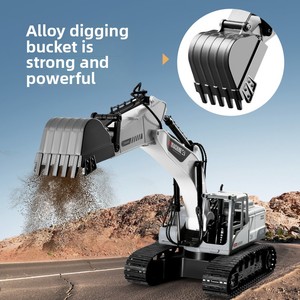 Scavatrice elettrica per escavatore giocattolo in lega per macchine da costruzione per auto telecomandate - Product Image 1