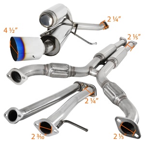 2003-2007 אינפיניטי g35 קופה 2dr תואם כפול שרוף טיפ צינור מערכת פליטה מפלדה נירוסטה