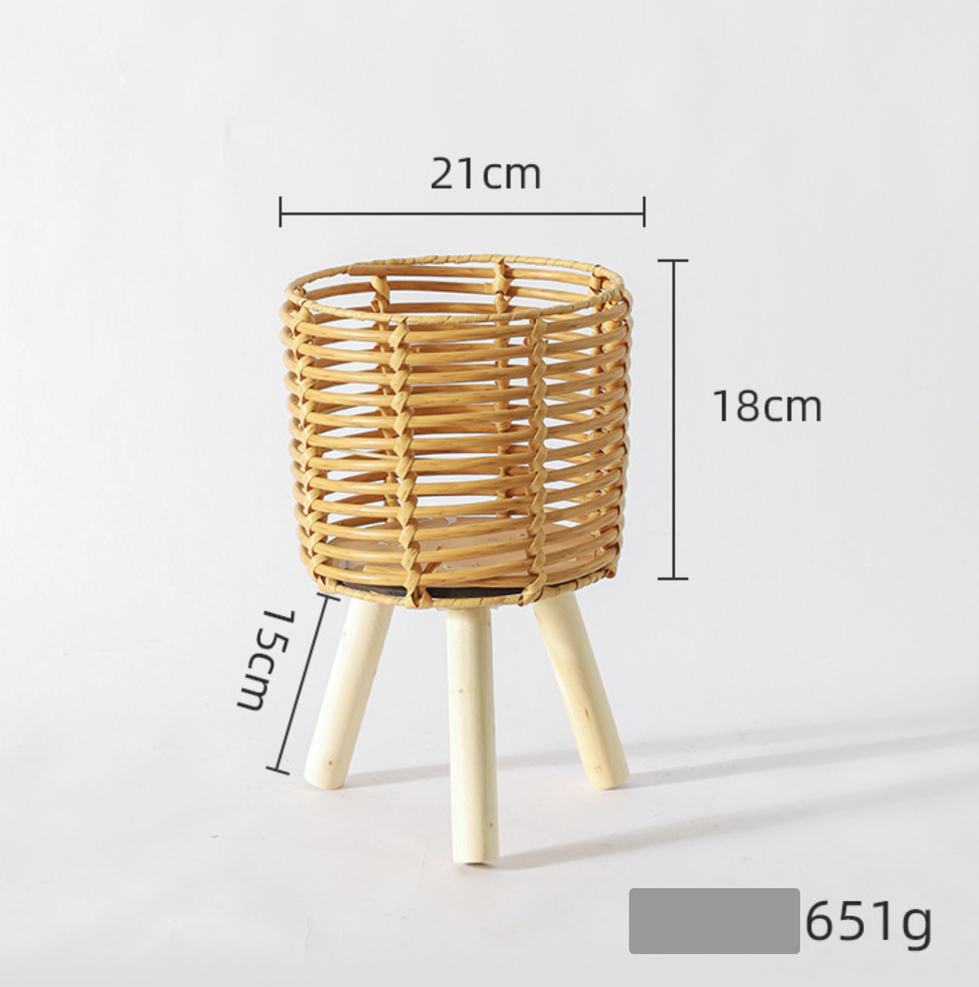 small rattan-like - yellow