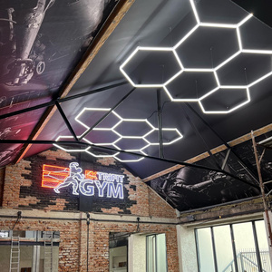 SUEZ Fast Install plafoniere a Led per officina di autolavaggio per interni Led esagonale Led per dettagli a soffitto - Product Image 6