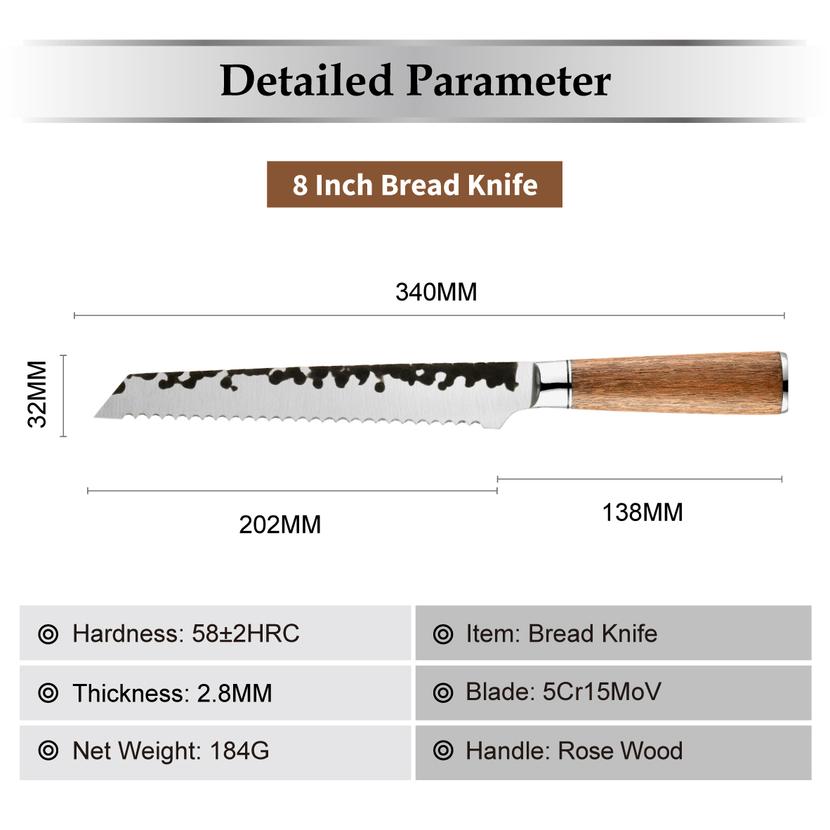 Coltello da intaglio per carne da 8 pollici