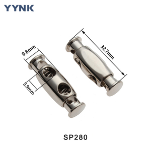 Cord Lock <strong>String</strong> Rope Spring Stoppers Locks for DIY Garment Accessory OEM Colorful Zinc Alloy Toggle Metal Plating 1 Week - Product Image 3
