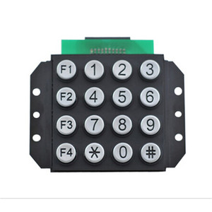 Clavier anti-vandalisme en alliage de zinc, avec bouton rond, 10 pcs, 4x4, pour application téléphonique - Product Image 2