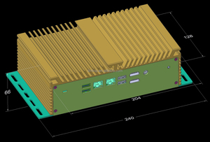 Fabrika gömülü fansız Mini PC J4125 J4105 N4000 endüstriyel PC 2LAN LVDS 8USB DDR4 ACL662 ACL887 SIM Mini bilgisayar - Product Image 3