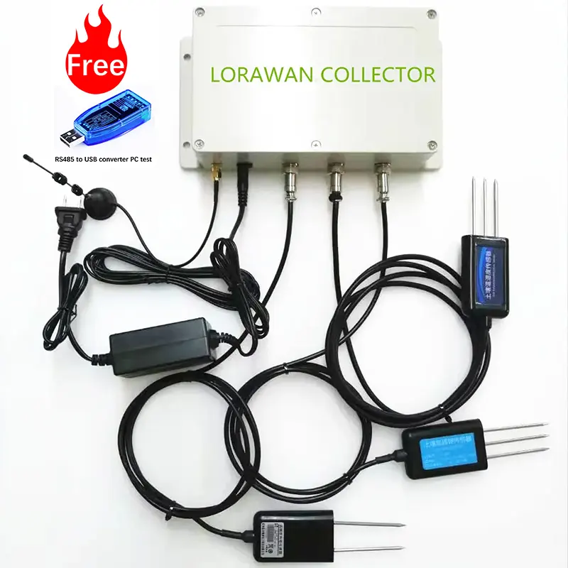 SENSOR tanah terintegrasi LORA LORAWAN, temperatur kelembapan EC salinitas PH 8 IN 1