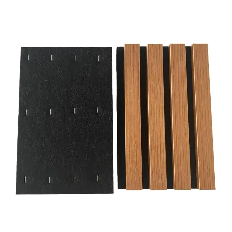 Trong nhà trang trí tự nhiên Walnut Acoustic slat gỗ tấm Tường hấp thụ âm thanh akupanel Bảng điều khiển âm thanh