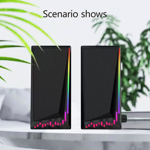 RGBデスクトップスピーカー2.0CHPCコンピューターステレオBTスピーカー、6つのカラフルなLEDモード強化されたサウンドと簡単にアクセスできるボリュームコントロール - Product Image 6