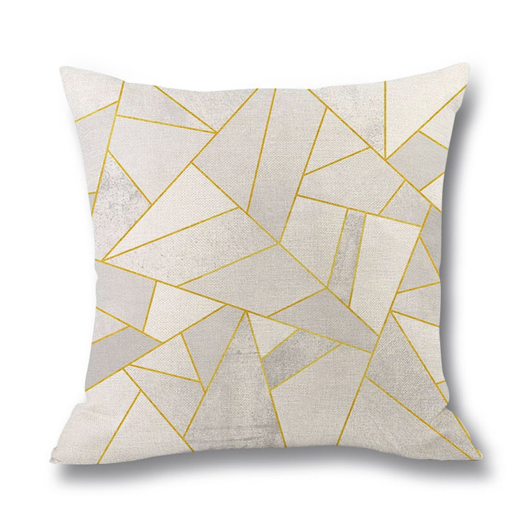 Colorful Geometric Digital Print Pillowcase Linen Cushion Cover