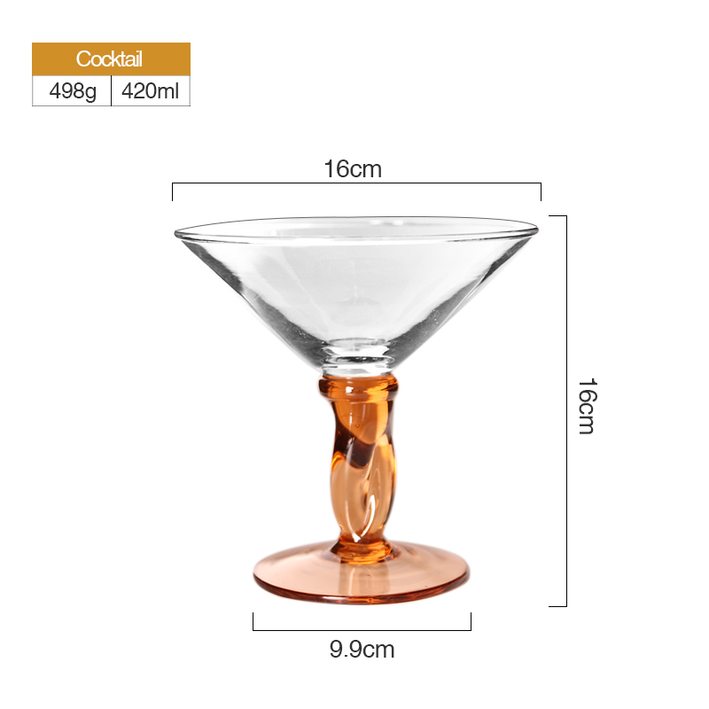 Verre à cocktail orange