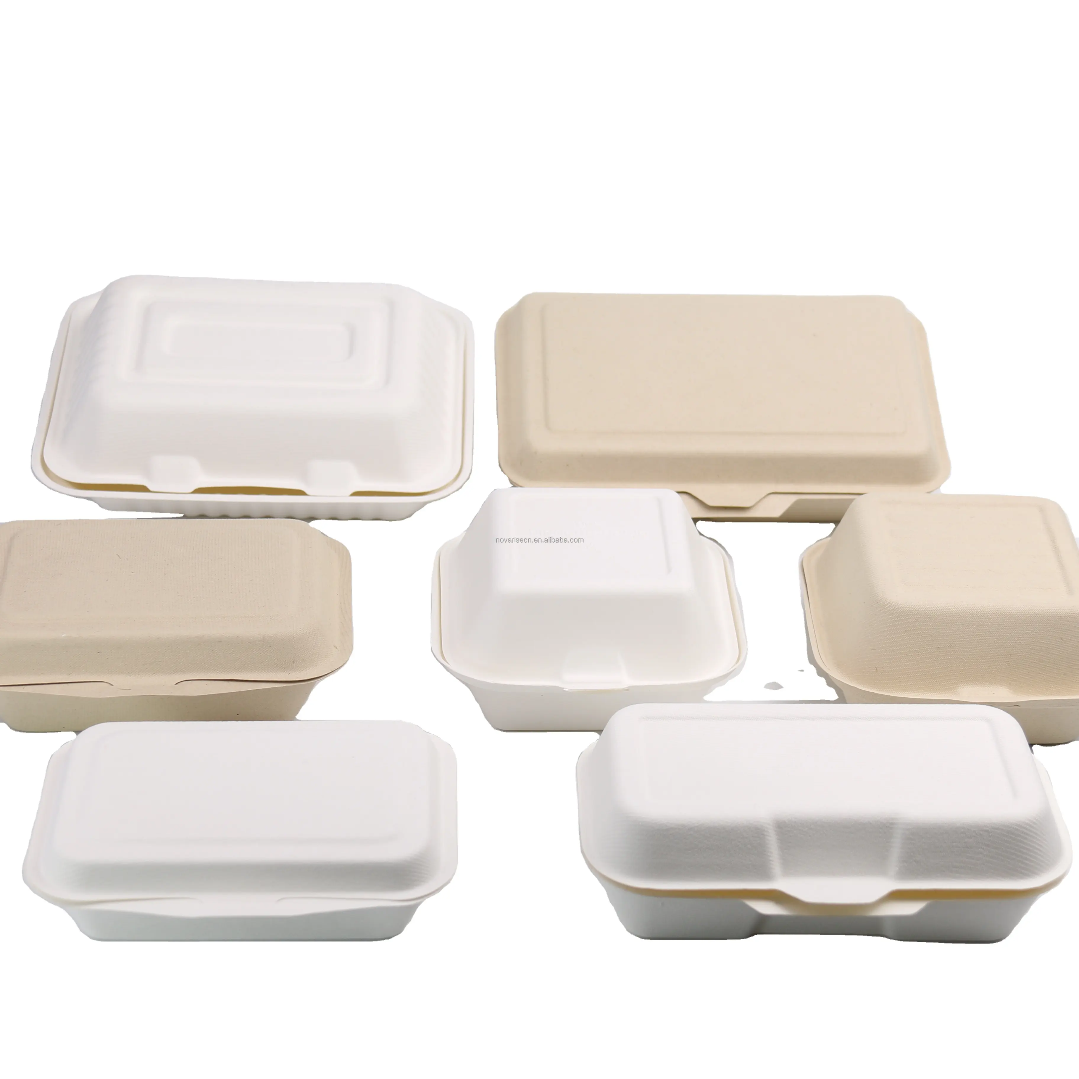 Embalagem De Alimentos Biodegradável Recipientes Eco Comida Quente clamshell recipientes comida