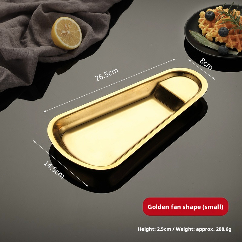 Disque fin doré en forme d'éventail