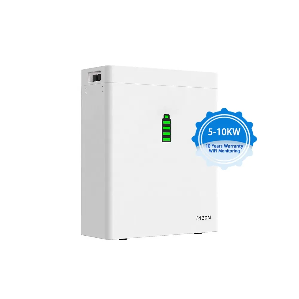 51,2 V 100 Ah 5 kW/h LiFePO4 Batteriepack mit 10-jähriger Garantie Energiespeicherbatterie 10 kW/h Powerwall solide Solarbatterie