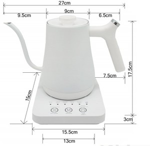 0.8 L Custom Stainless Steel Electric <strong>Variable</strong> STOCK <strong>Temperature</strong> Setting Gooseneck Kettle Pour Over Coffee Kettle - Product Image 6