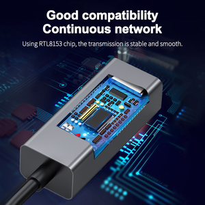 Doonjiey Gigabit Ethernet adaptörü usb c ağ kartı RJ45 Lan 10/100/1000 Mbps harici pc laptop için tip c to lan kartı - Product Image 5