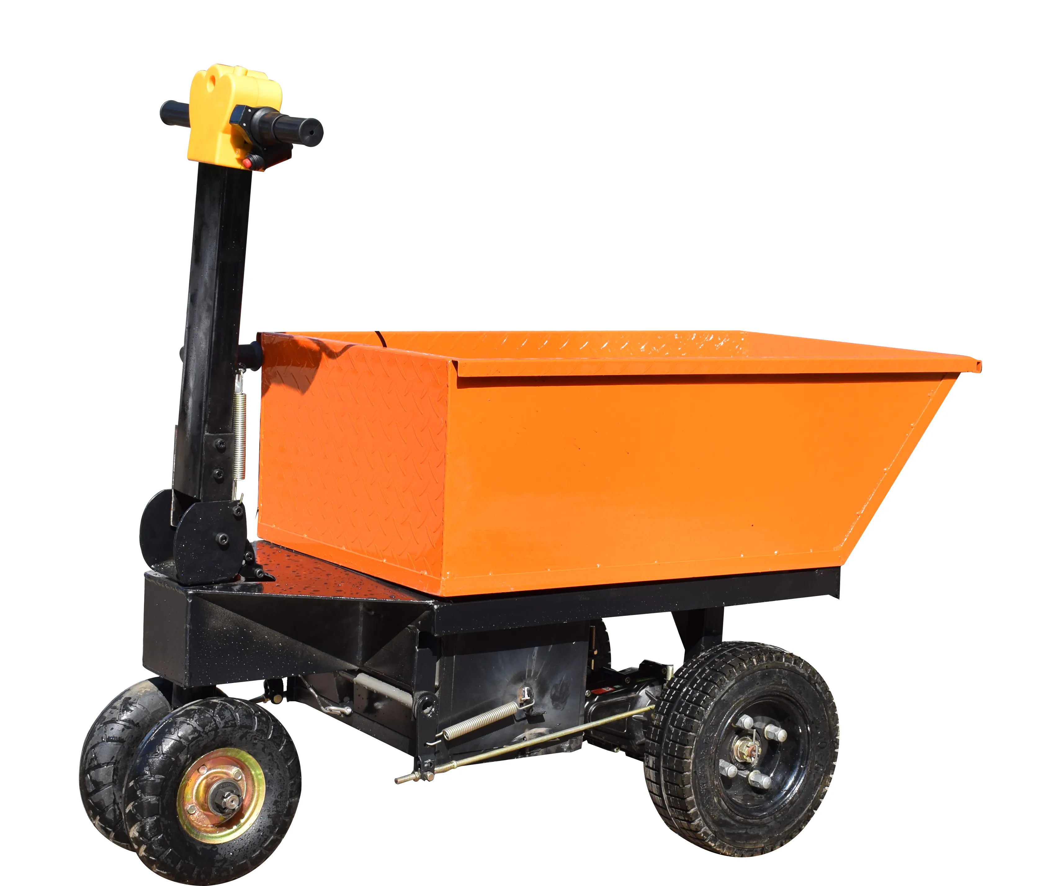 Electric trolley for handling cement, sand and clay bricks for site operation car tipper