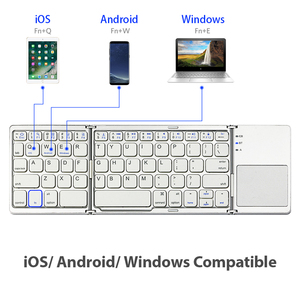 Portable Wireless <strong>Bluetooth</strong> <strong>Keyboard</strong> Touchpad Full Size Foldable Design for Multi-Device Multi-System Travel <strong>Use</strong> New Product - Product Image 5