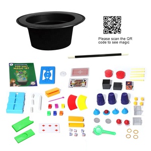 クラシックシルクハットマジックショーセット簡単学習マジックトリックキット65小道具と指示 - Product Image 3