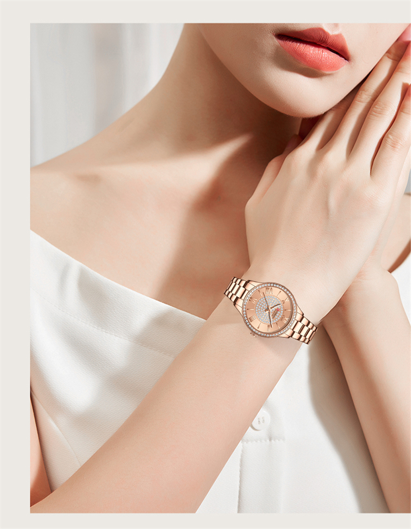 CURREN Top Brand Fashion Ladies Watches Stainless Steel Band Quartz Female Wristwatch Ladies Gifts Clock Relogio Feminino