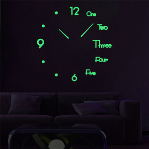 Ucuz gece lambası sanat akrilik etiket tasarımı ev dekoratif duvar saatleri aydınlık büyük DIY Modern toptan şehir yıldız çocuk 3d - Product Image 5