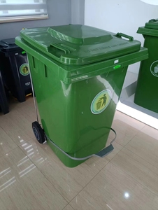 240升HDPE垃圾容器，带脚踏板盖和车轮废物容器存储桶出售 - Product Image 6