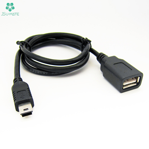 Özel USB2.0 bir kadın Mini USB B 5 Pin erkek adaptör kablosu dijital kameralar için Mini USB V3 OTG kablo - Product Image 1