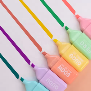 Mini juego de resaltador Macaron 6 colores de luz Resaltador de color Marca de estudiante Protección ocular Lindo estacionario - Product Image 2