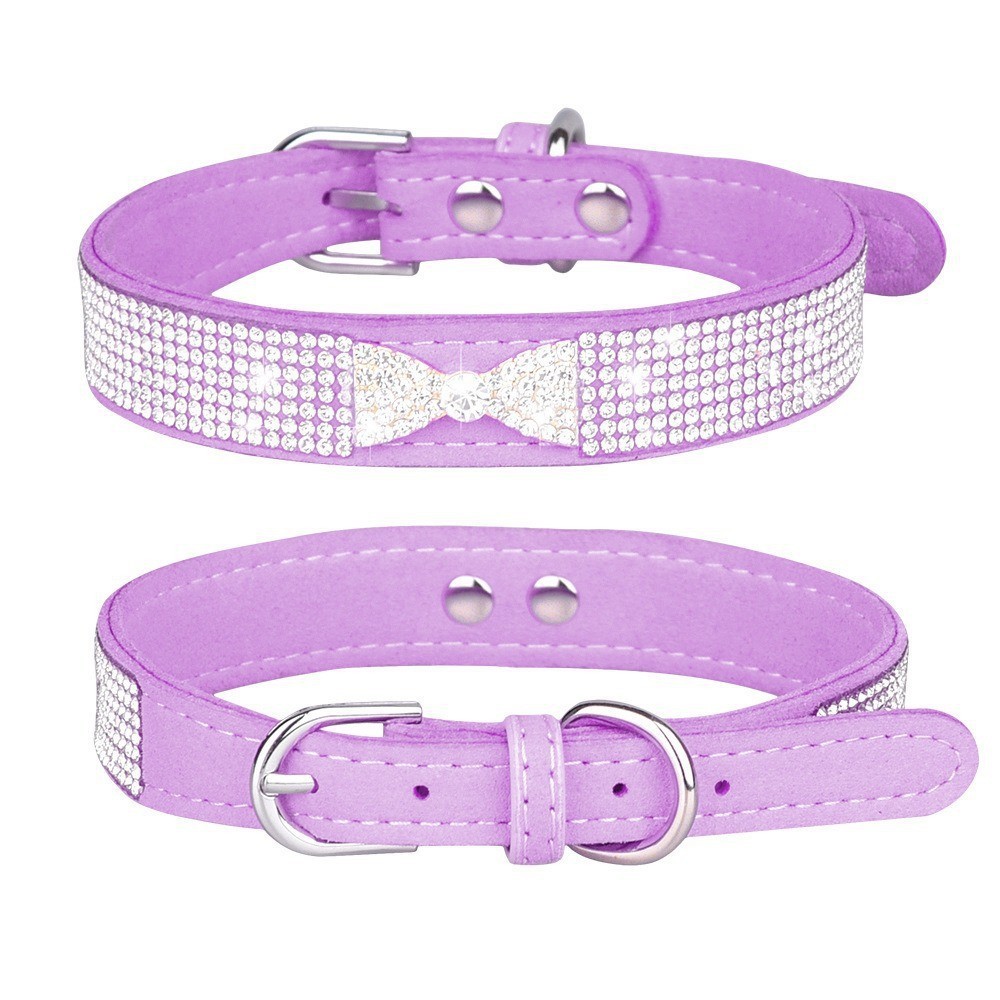 Purple rhinestone bow