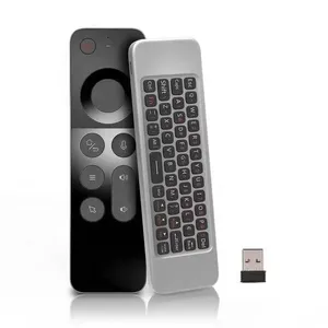W3 2.4G Wireless Voice Air Mouse Remote <strong>Controller</strong> Mini <strong>Keyboard</strong> for Android TV BOX Windows Mac OS Linux Gyroscope Remote - Product Image 1