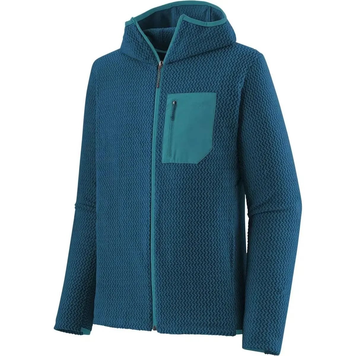 Jaqueta de lã jacquard com capuz para exterior com novo design
