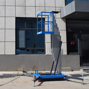 Plataforma elevadora de aleación de aluminio de un solo mástil retráctil móvil ligera personalizada de fábrica