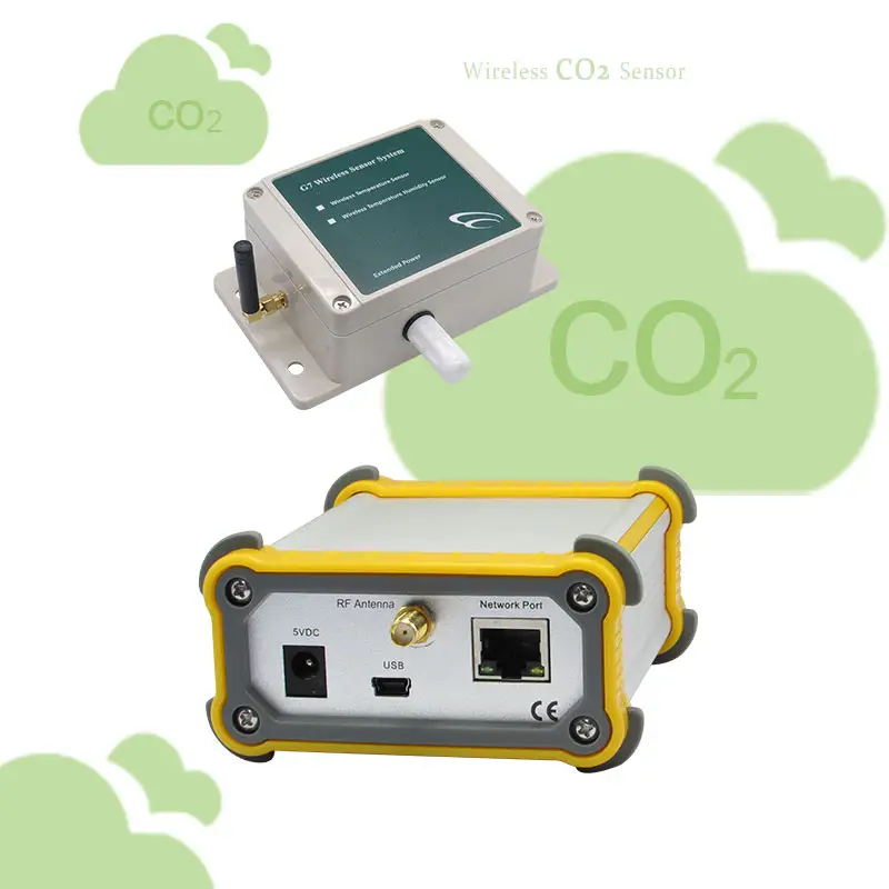 Sensor de CO2 inalámbrico de salida analógica inteligente, 4 ~ 20mA, sensor lora iot de fábrica