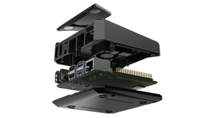 Raspberry Pi 4 Metalls chale ARGON ONE V2 ONE M.2 Gehäuse Programmier barer Netzschalter, Aluminium gehäuse mit eingebautem Lüfter - Product Image 5