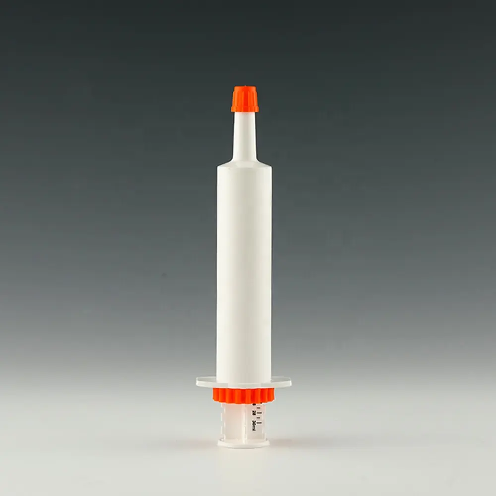 Strumento veterinario a bocca larga 30ml integratore di cavallo alimentare confezione siringa Gel vuota per pasta orale con pistone in plastica